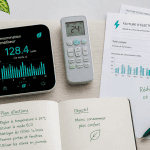 consommation electrique climatiseur reversible sur bureau avec thermostat et factures