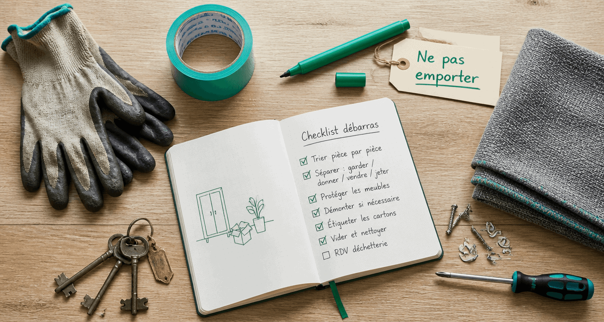 debarras meuble outils checklist