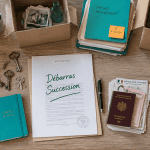 débarras succession plan de travail dossiers et clés