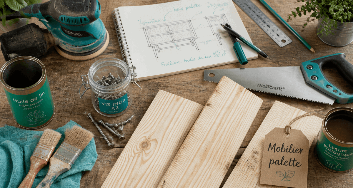 Fabriquer meuble palette outils bois DIY