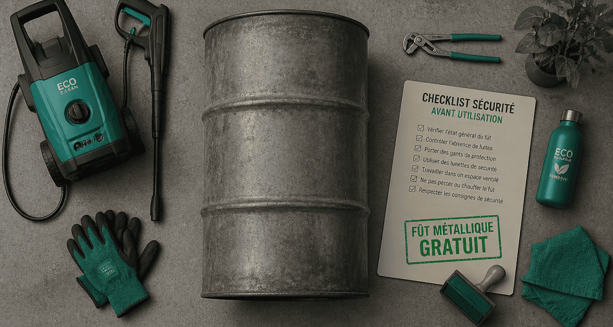 fût métallique gratuit avec outils de récupération