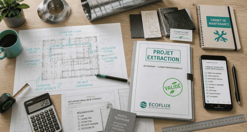installation extraction restaurant dans copropriété sur bureau technique