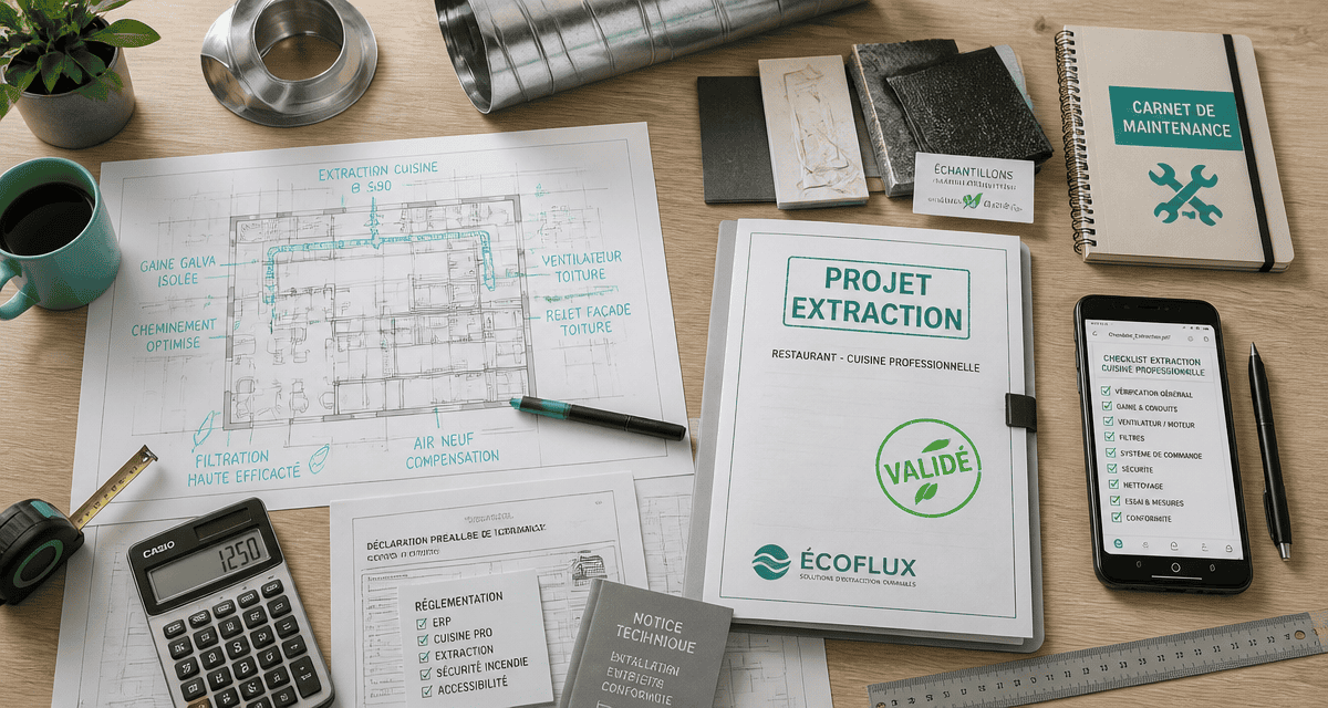 installation extraction restaurant dans copropriété sur bureau technique