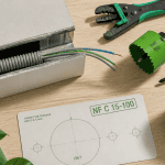 passage câble électrique dans cloison placo norme NF C 15-100 outils