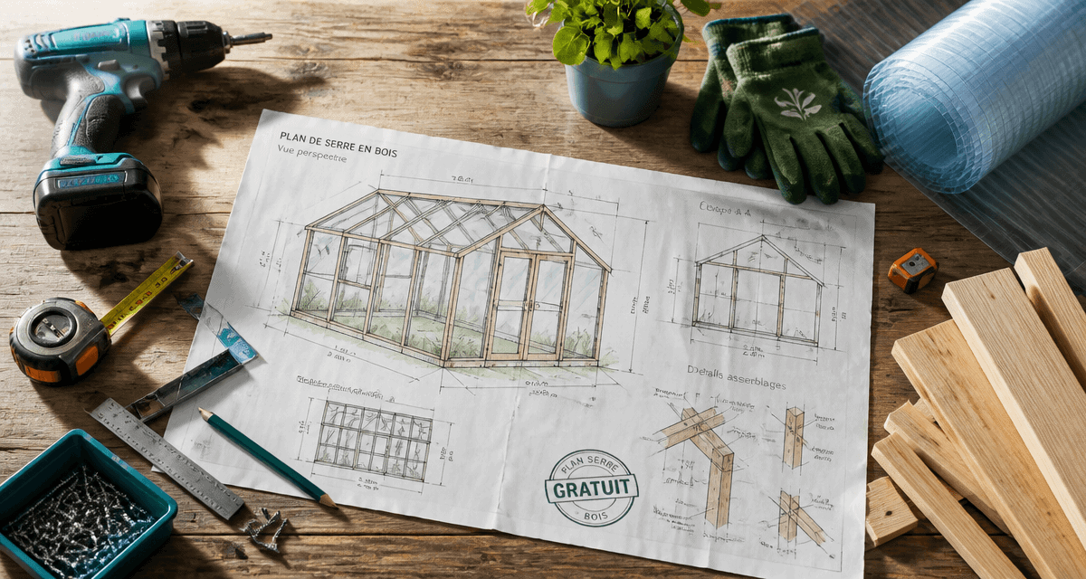 plan serre en bois pdf gratuit sur table avec outils