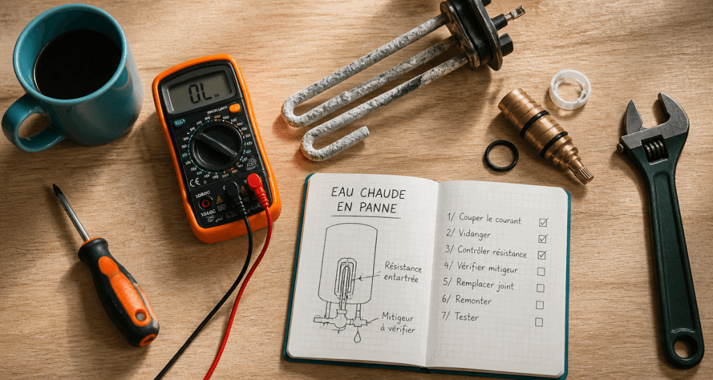 plus d eau chaude outils diagnostic panne