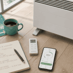 Radiateur à inertie consommation dans un bureau lumineux