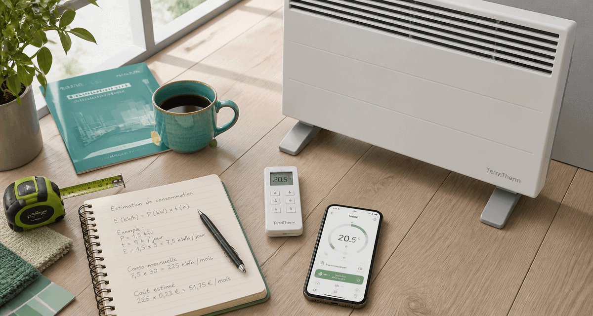Radiateur à inertie consommation dans un bureau lumineux