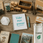 Vider mon grenier objets triés sur table