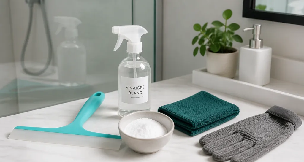 Enlever le calcaire sur les parois de douche avec des produits naturels