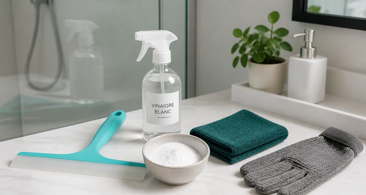 Enlever le calcaire sur les parois de douche avec des produits naturels