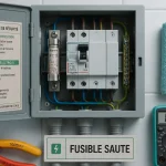 Fusible qui saute : tableau électrique ouvert