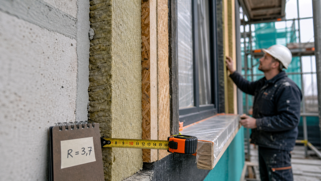 Isolation extérieure quelle épaisseur pour atteindre R=3,7 sur chantier
