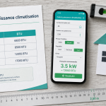 Quelle puissance de clim pour 100m2 : calcul kW BTU