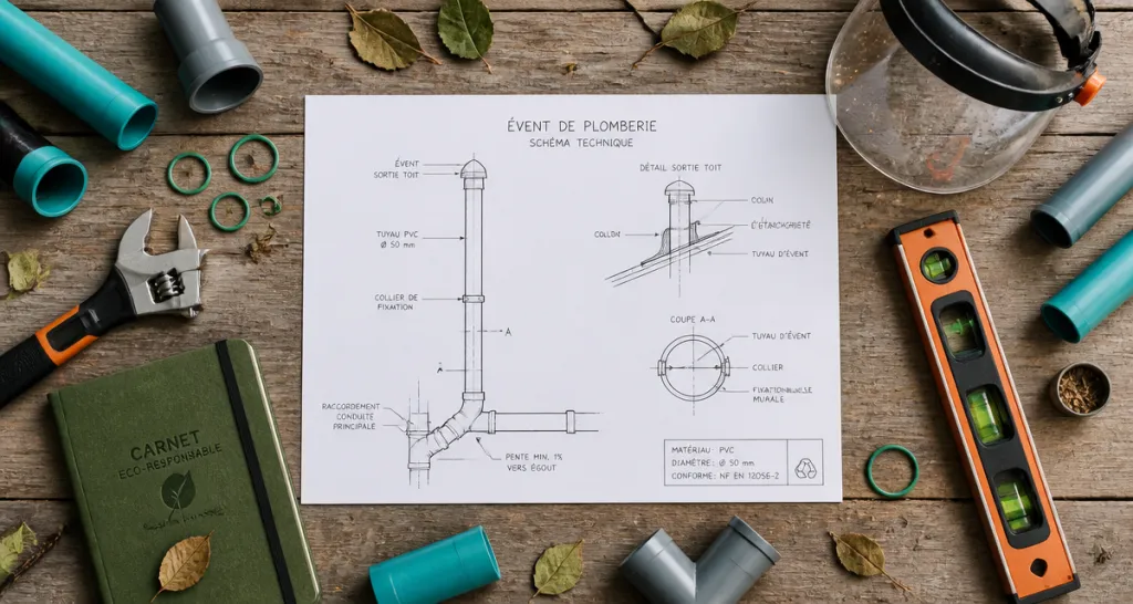 schéma event plomberie avec outils