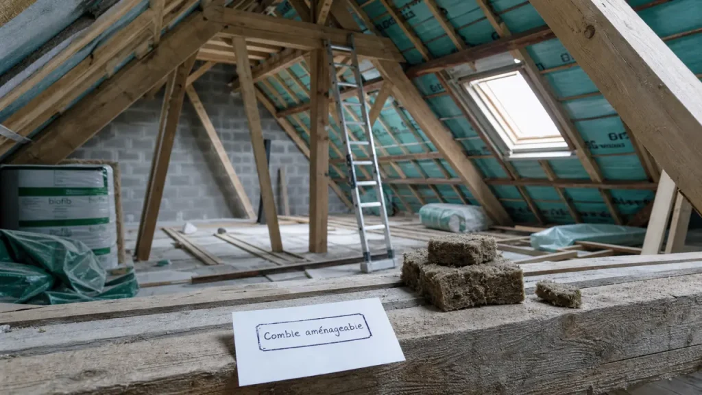 Amenager un comble perdu : comble à 1,80 m et 30° en renovation, isolation et charpente