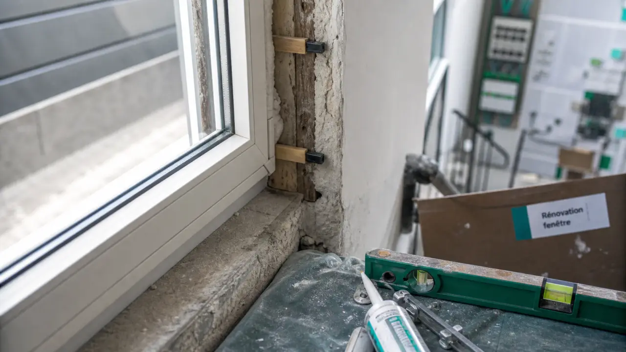 Poser une fenetre en renovation pvc : fenêtre PVC neuve posée, ancien dormant sain et étanchéité maîtrisée
