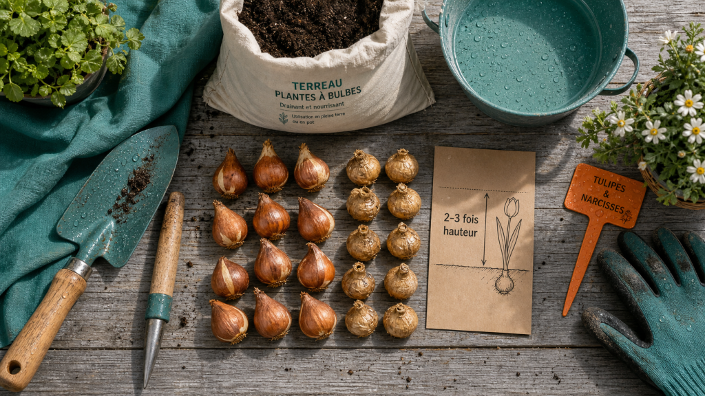Quand planter bulbes : septembre-novembre et février-mai pour floraison