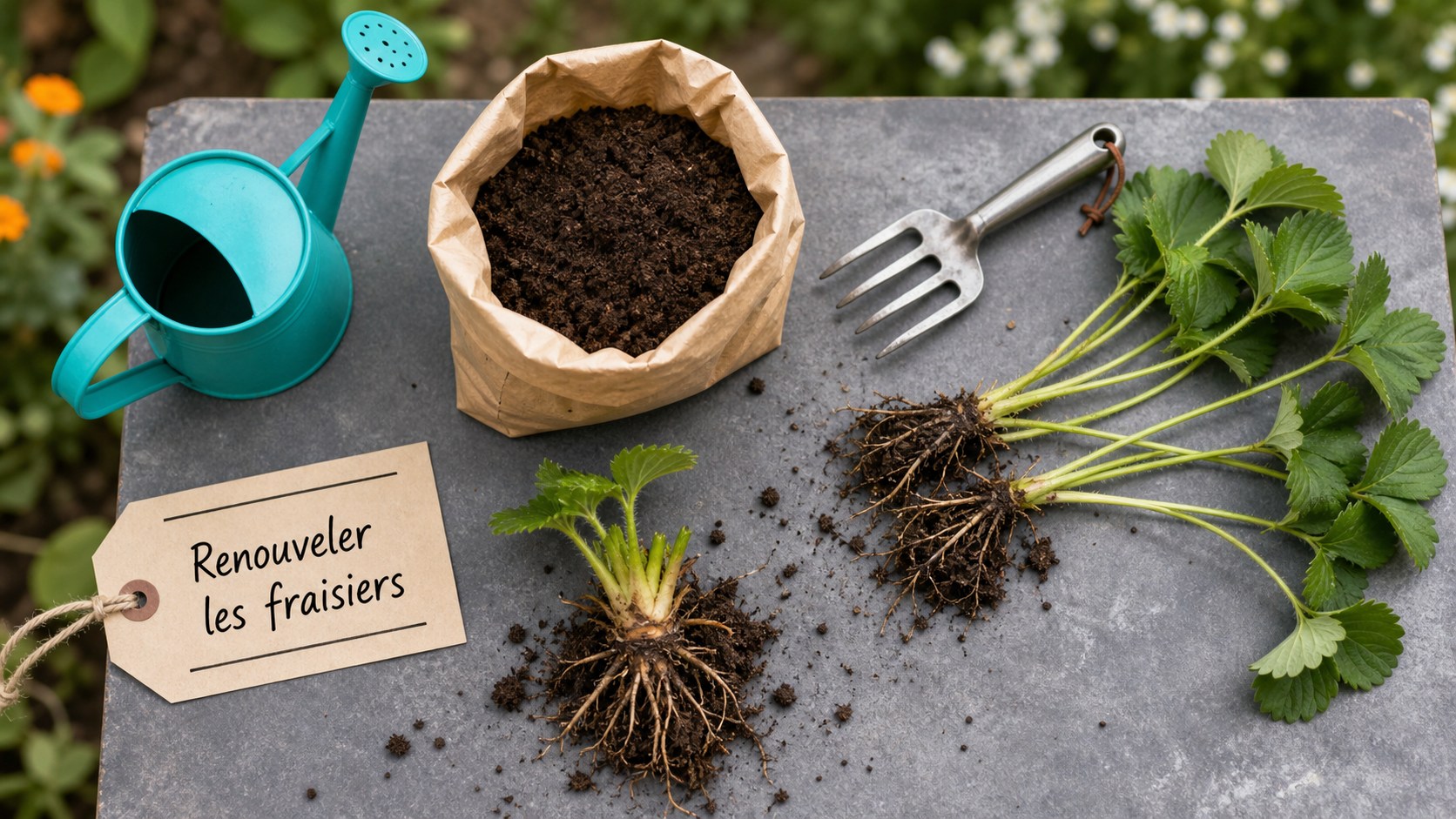Que faire des vieux fraisiers : stolons, compost et rotation