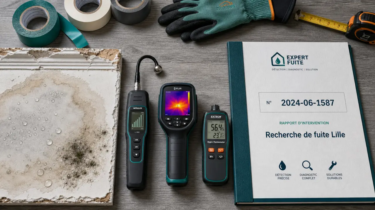 Recherche fuite Lille : détecter sans casser, caméra thermique et hygromètre