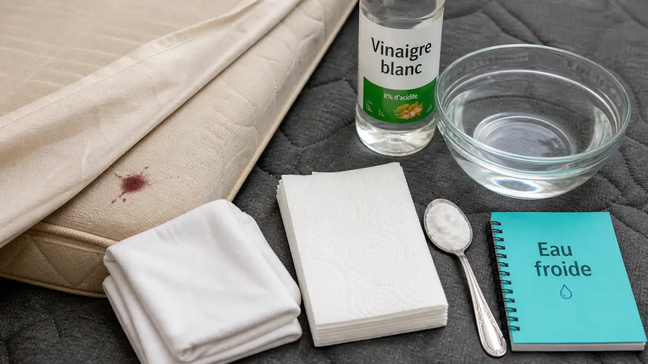 Comment enlever sang sur matelas avec eau froide et bicarbonate