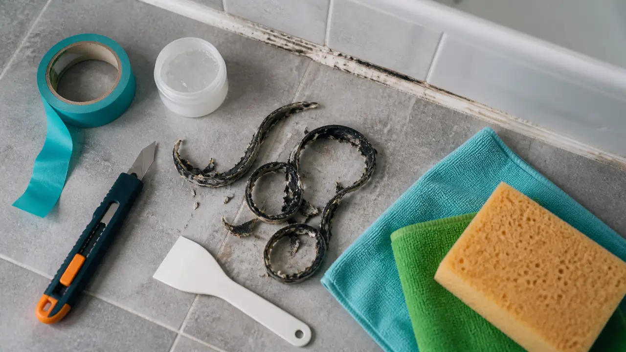 Comment enlever silicone sans rayer : cutter et gel dissolvant sur carrelage