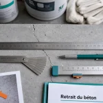 Dalle béton qui fissure au séchage : retrait 0,2 mm et fissuromètre