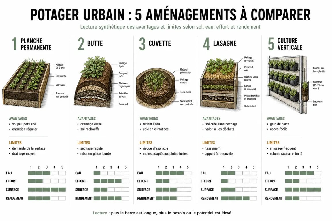 Aménager un potager permacole dans son jardin de ville : comparatif des solutions d’aménagement