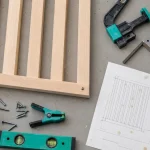 Fabriquer claustra bois : tasseaux et fixation sur établi, serre-joints et mètre ruban