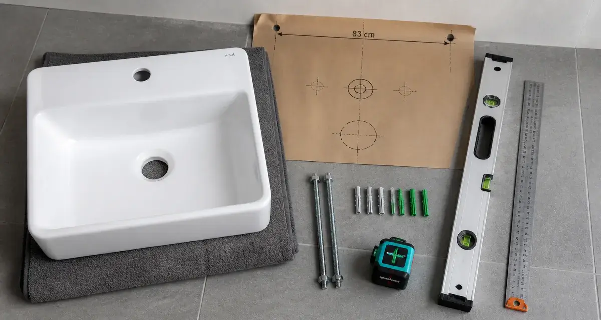 Hauteur du lavabo : installation ergonomique, repère 83 cm