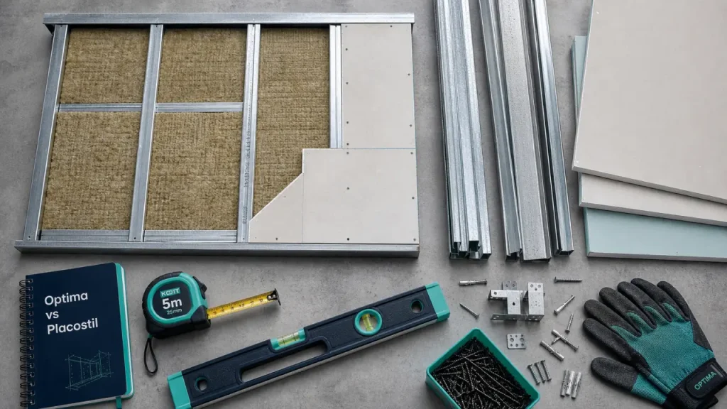Optima ou Placostil : lequel choisir pour un mur irrégulier, des ponts thermiques limités et une pose plus simple ?
