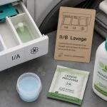 Où mettre la lessive : II/B lavage, I/A prélavage et fleur adoucissant