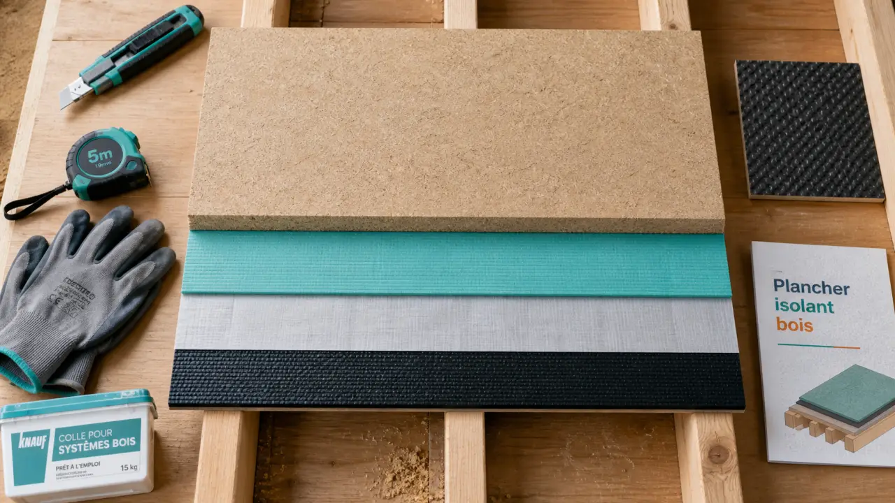 Plancher isolant bois pour réduire froid, bruits et humidité sous les pieds