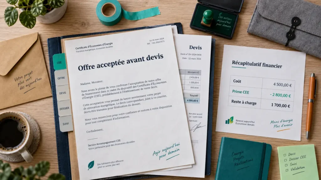 Certificats d économies d énergie cee : devis signé trop tôt