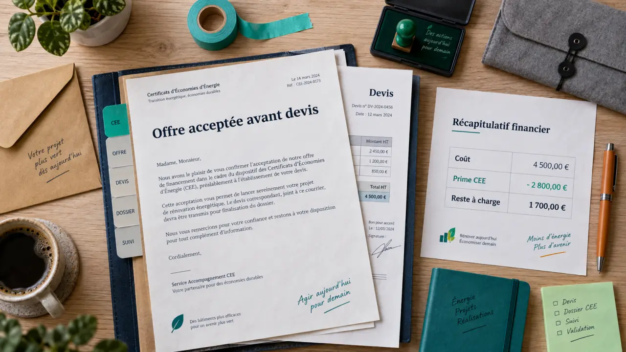 Certificats d économies d énergie cee : devis signé trop tôt