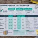 Tableau coefficient isolation thermique lambda R U pour choisir l’épaisseur