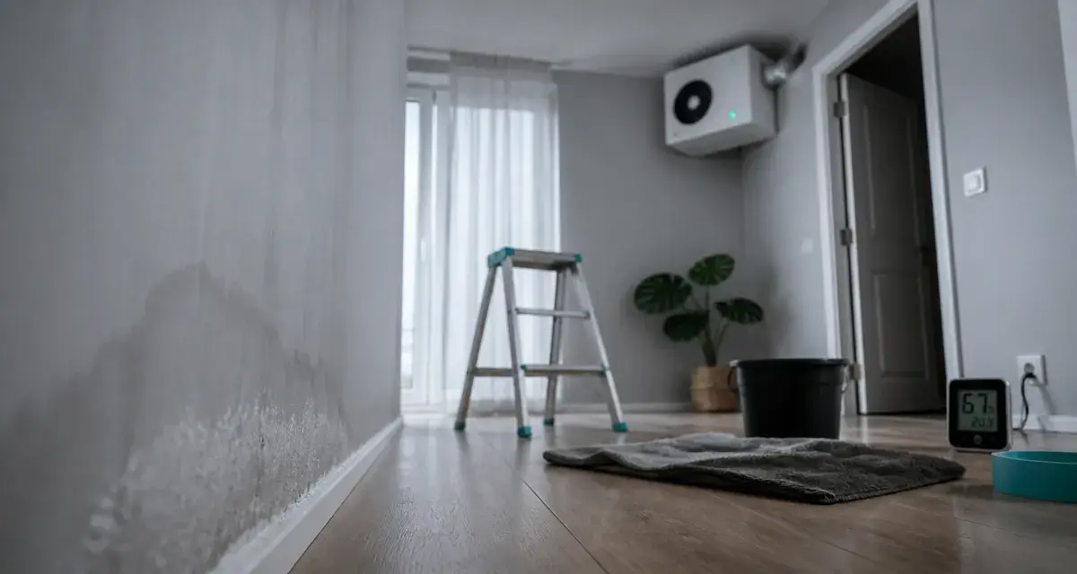Humidité traitement : auréole humide sur mur